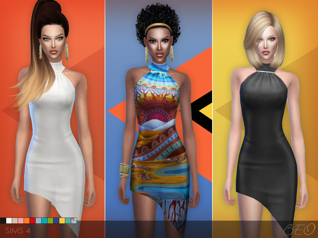 Cocktail dress 01 for The Sims 4 by BEO